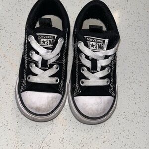 Converse Kids Black and White Lace-Up Sneakers